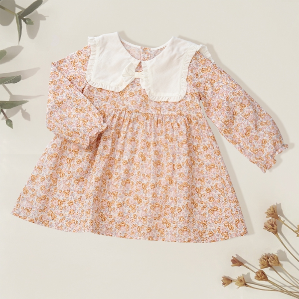 Đầm vải bé gái Animo TX722003 (6M-6Y,Hồng)