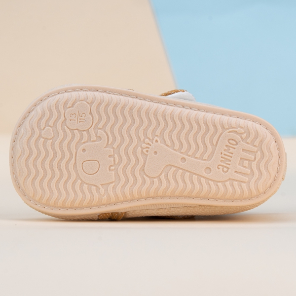 Giày tập đi Animo A2204_MN009 (13 - 14 - 15 - 16, Kem)