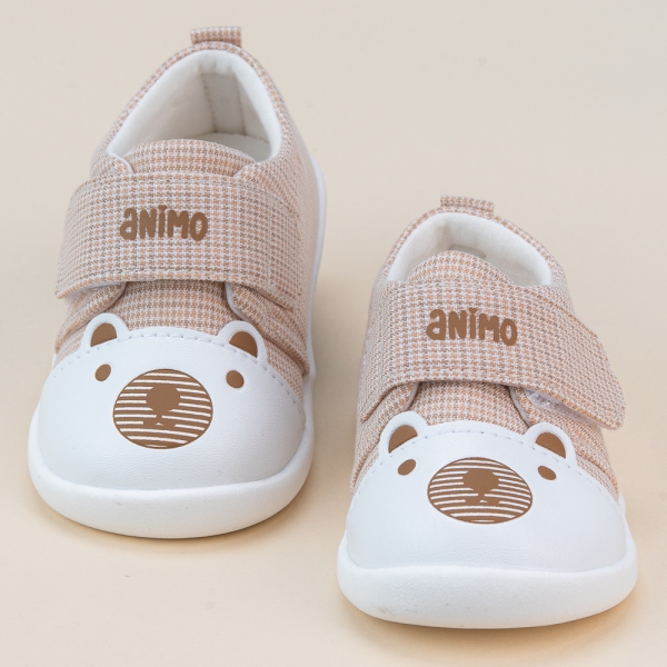Giày tập đi cao cấp Animo A2204_MN015 (16 - 17 - 18 - 19, Kem)