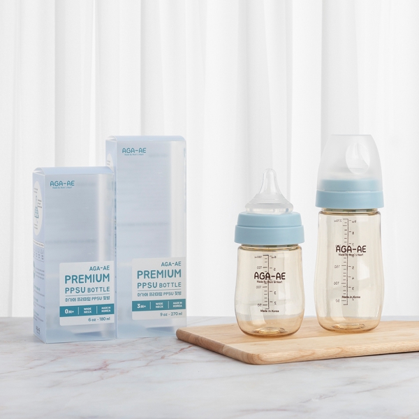 Combo 2 bình sữa PPSU AGA-AE 270ml (xanh)