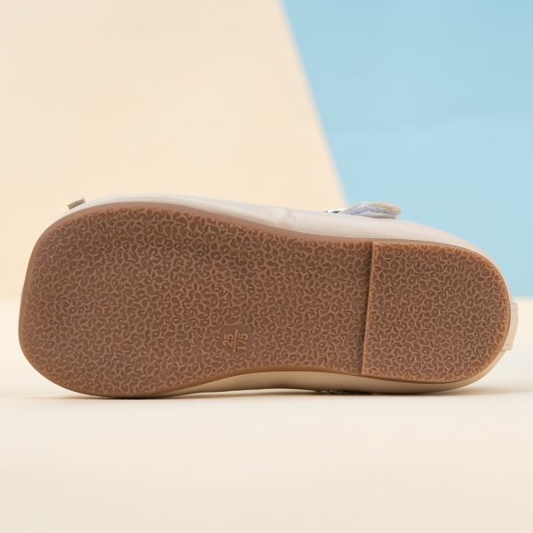 Giày búp bê bé gái Animo A2205_MN004 (21 - 23 - 25, Kem)