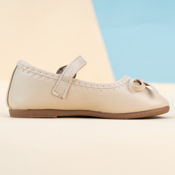 Giày búp bê bé gái Animo A2205_MN004 (21 - 23 - 25, Kem)