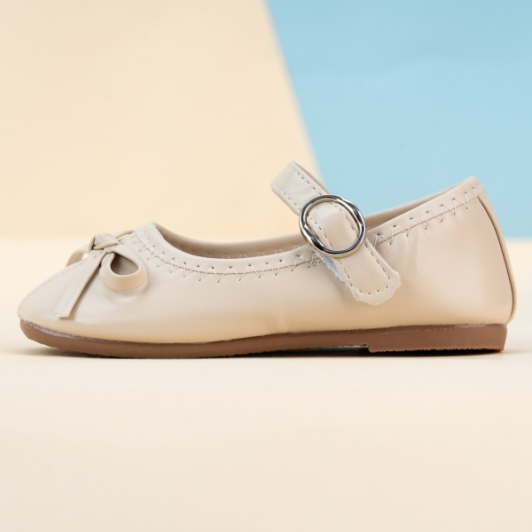 Giày búp bê bé gái Animo A2205_MN004 (21 - 23 - 25, Kem)
