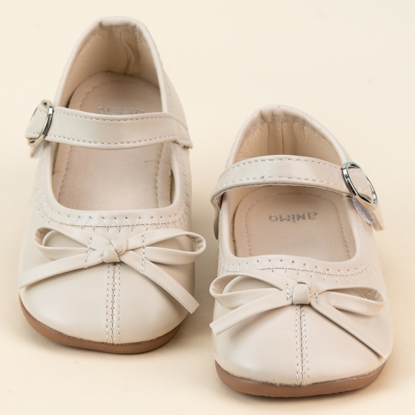 Giày búp bê bé gái Animo A2205_MN004 (21 - 23 - 25, Kem)
