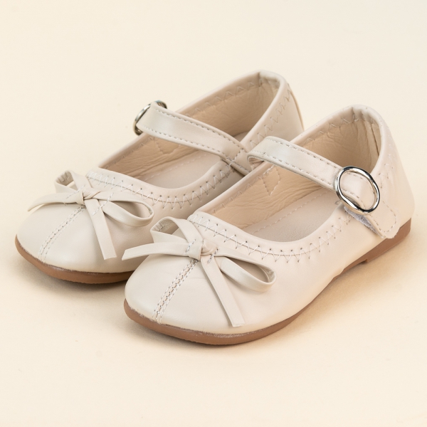 Giày búp bê bé gái Animo A2205_MN004 (21 - 23 - 25, Kem)