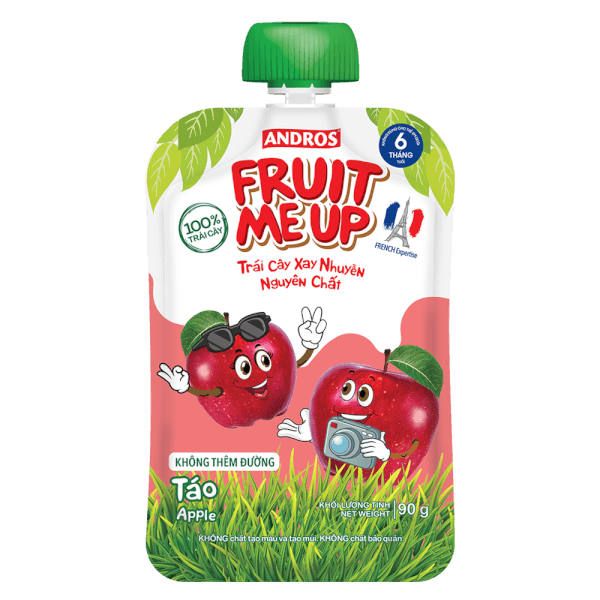 Combo 2 Trái Cây Xay Nhuyễn Nguyên Chất Fruit Me Up Táo