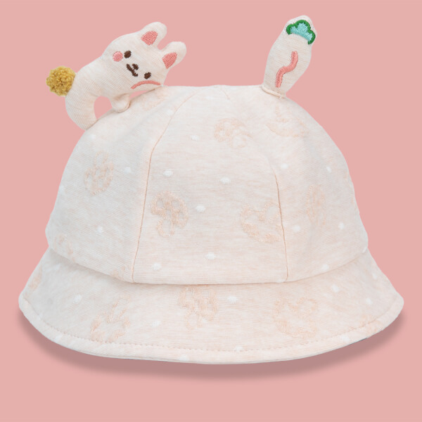 Nón vành tròn bé gái Animo A2205_MN006 (46cm, Hồng cam)