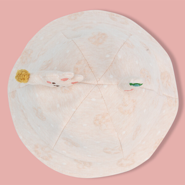 Nón vành tròn bé gái Animo A2205_MN006 (46cm, Hồng cam)