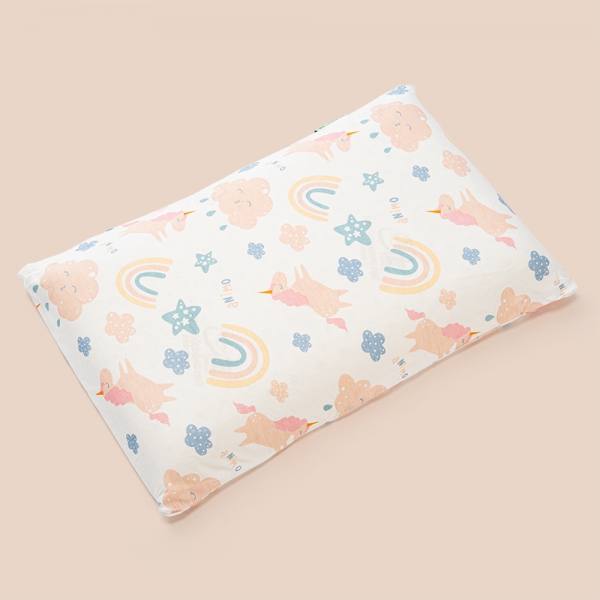 Gối cao su thiên nhiên Oval Baby Nửa màu hồng (Dorufoam)