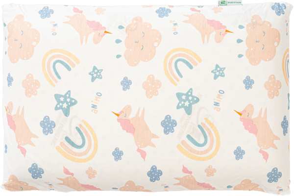 Gối cao su thiên nhiên Oval Baby Nửa màu hồng (Dorufoam)