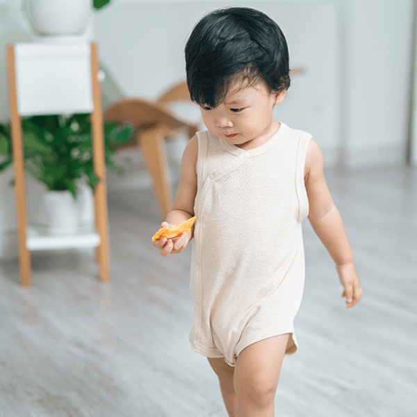 Bodysuit tính năng tam giác, vải lưới Animo I0322026 (6-9M,Beige)