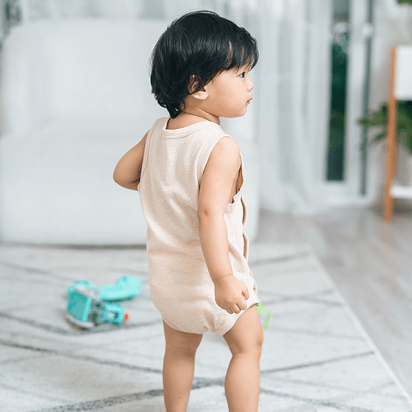 Bodysuit tính năng tam giác, vải lưới Animo I0322026 (6-9M,Beige)