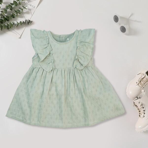 Đầm vải bé gái Animo TX422053 (6M-3Y,Xanh)