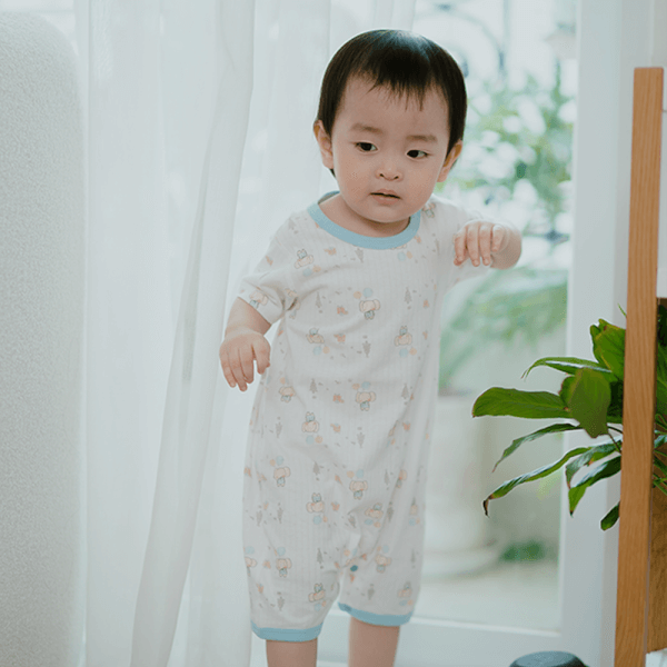 Set 2 bodysuit đùi Ht voi Animo M522005-20 (0-12M,Xanh biển)