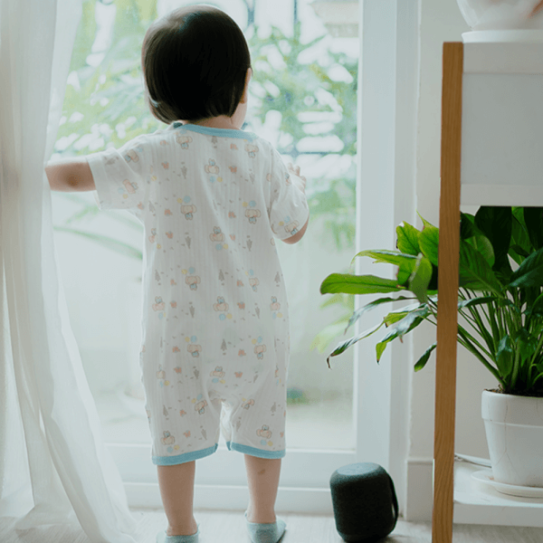 Set 2 bodysuit đùi Ht voi Animo M522005-20 (0-12M,Xanh biển)