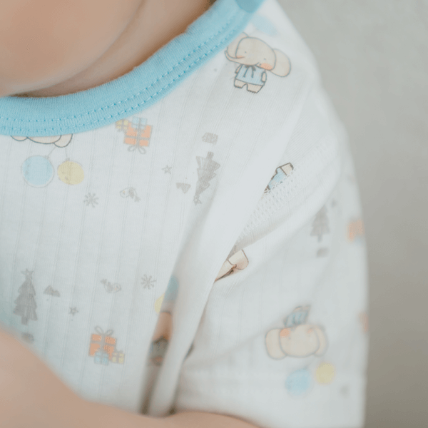 Set 2 bodysuit đùi Ht voi Animo M522005-20 (0-12M,Xanh biển)