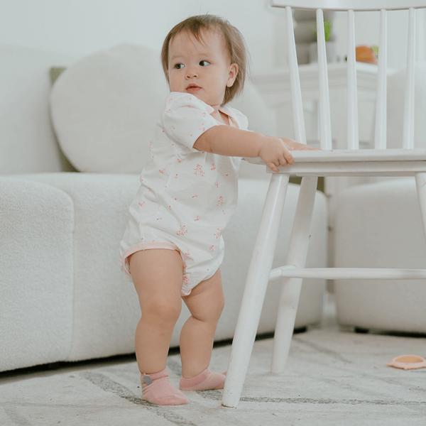 Set 2 bodysuit tam giác Ht hoa Animo M522002-17 (3-6M,hồng)