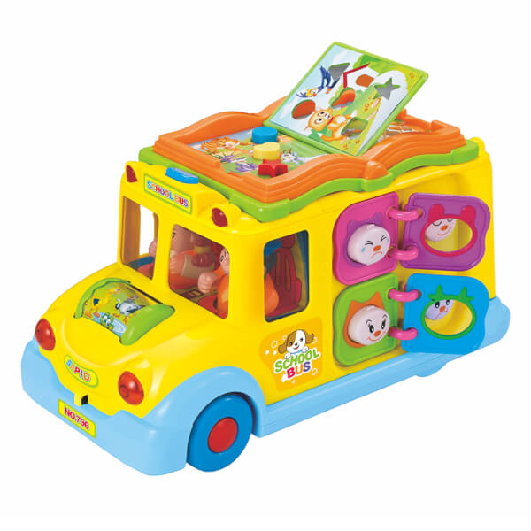 Xe buýt đa năng chuyển cảnh có nhạc đèn, âm thanh động vật và trò chơi 796 (HL)