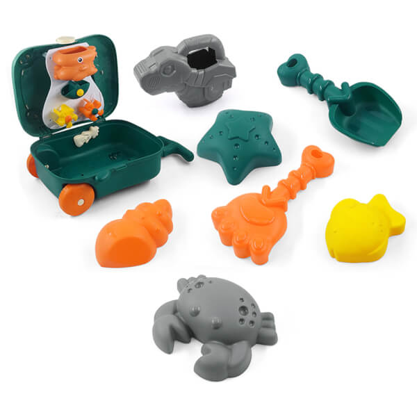 Vali kéo đi biển hình con khủng long 8pcs JS053937