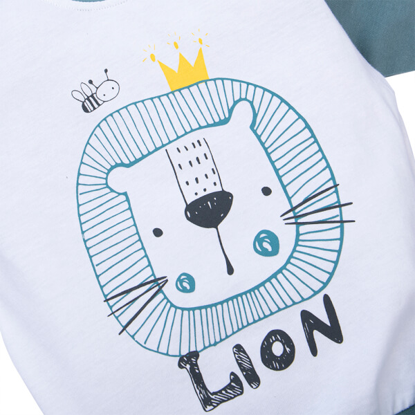 Bộ bé trai dài, BST Sư tử gầm gừ Animo HN722038 (6M-3Y,Xanh)