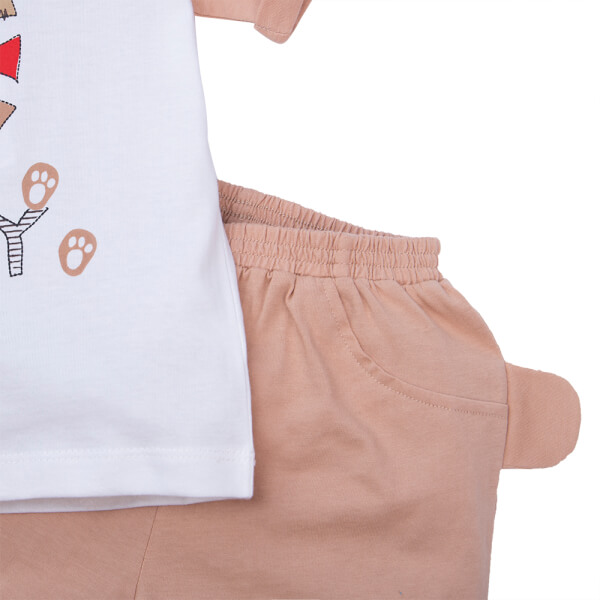 Bộ bé trai ngắn Animo HN822063 (6M-3Y, Kem)