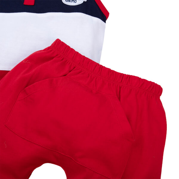 Bộ bé trai ngắn, bst Biển sâu dậy sóng Animo HN822065 (6M-6Y, Đỏ)