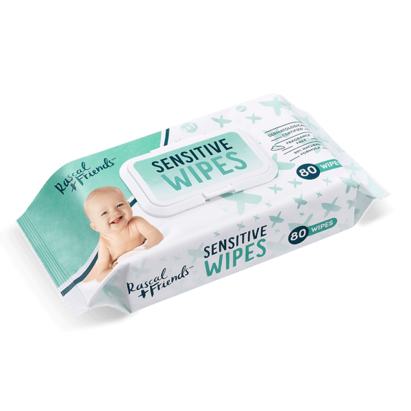 Khăn ướt dịu nhẹ Rascal + Friends (80 tờ)