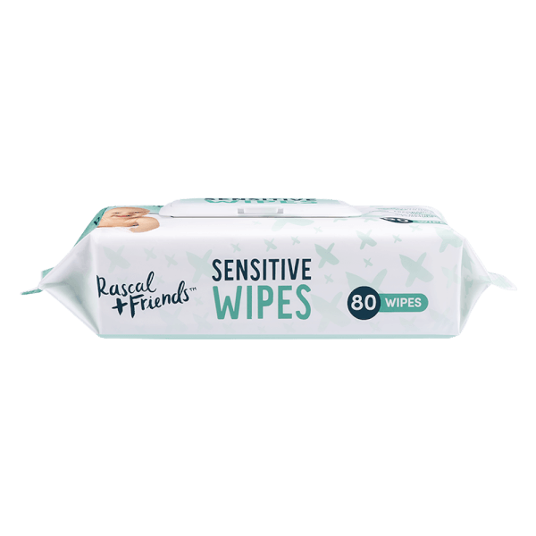 Khăn ướt dịu nhẹ Rascal + Friends (80 tờ)