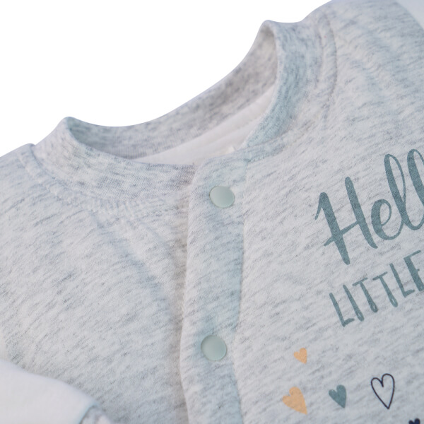 Bodysuit đông vải dày Voi con Animo MN922025 (0-12M,Xám)