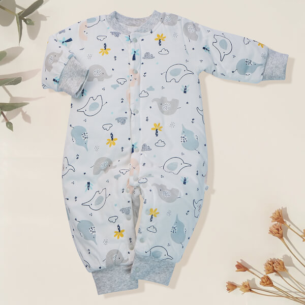 Bodysuit đông vải dày Voi con Animo MN922024 (0-12M,Nhiều màu)