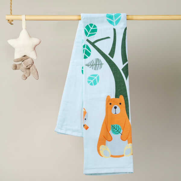 Khăn tắm trẻ em Cotton Animo BM9T (60x120cm,Xanh)