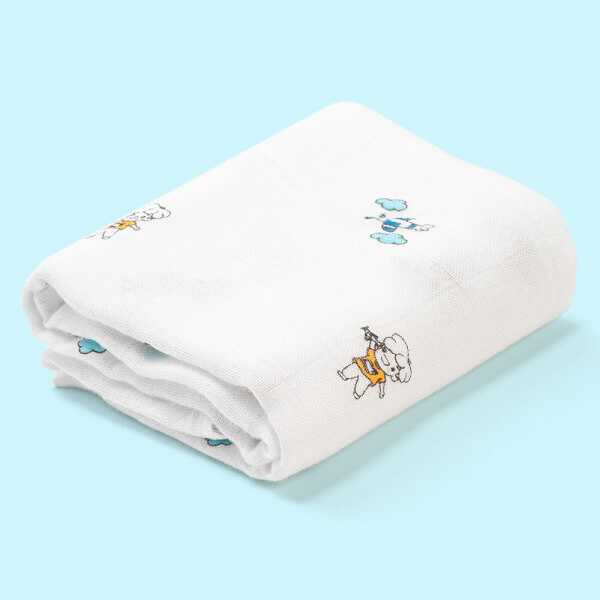 Khăn gạc sợi tre in hình Animo BM8X (60x120cm)