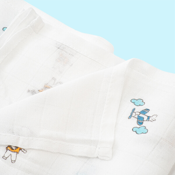 Khăn gạc sợi tre in hình Animo BM8X (60x120cm)