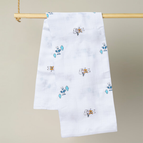 Khăn gạc sợi tre in hình Animo BM8X (60x120cm)