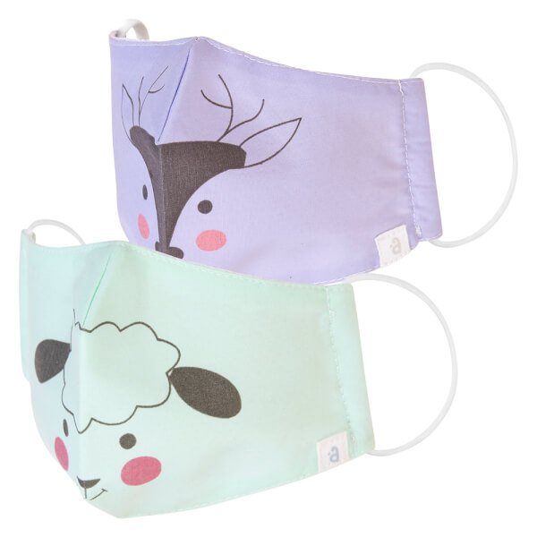 Set 2 khẩu trang bé trai Animo I0921007 (1-3Y,Nhiều màu, giao ngẫu nhiên)