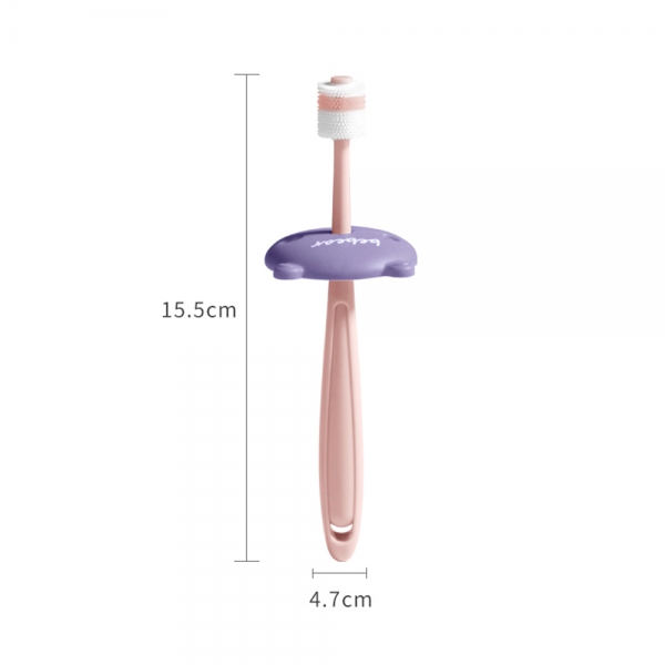 Bàn chải 360 độ kháng khuẩn Bebear (Hồng, BHK133)