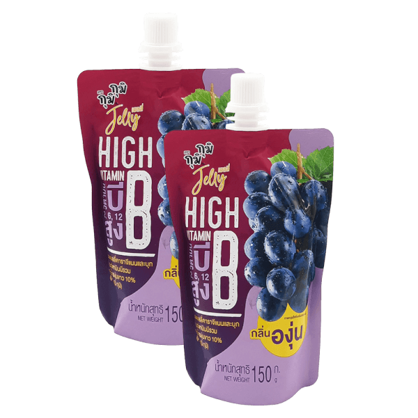 Combo 2 Nước thạch Jelly GUMI GUMI Vitamin B vị nho 150g