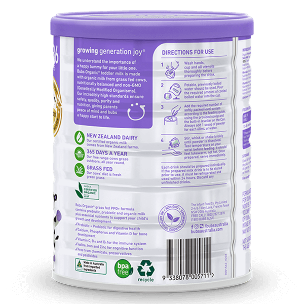 Sữa Bubs Organic Bovine số 3 800g (12-36 tháng)