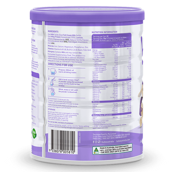 Combo 3 Sữa dê Bubs Goat số 4 Junior 800g (3-12 tuổi)