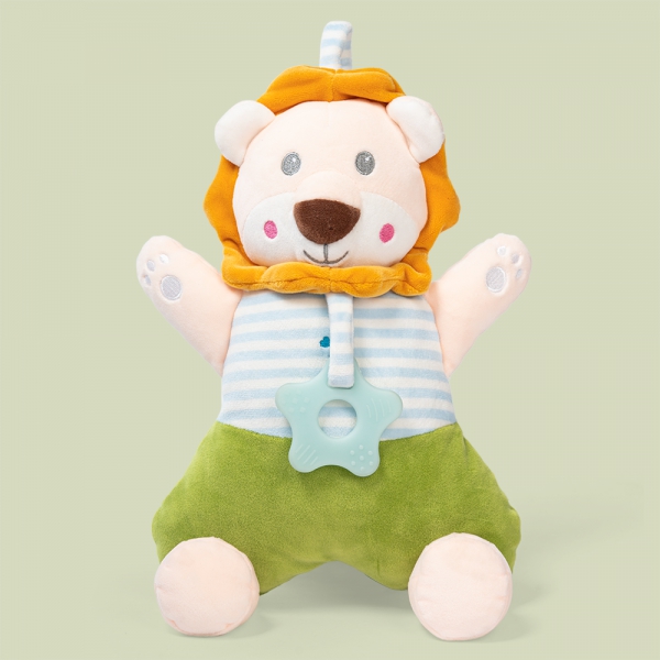 Thú bông cầm tay sư tử kèm lục lạc Animo (TN)