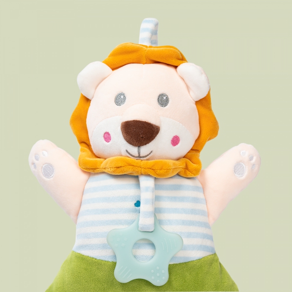 Thú bông cầm tay sư tử kèm lục lạc Animo (TN)