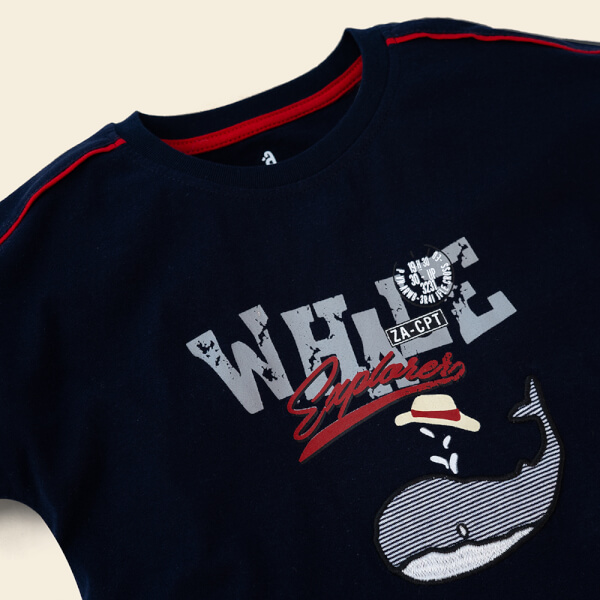 Bộ bé trai ngắn Bst Biển sâu dậy sóng Animo HN1022083 (6M-6Y, Xanh navy)