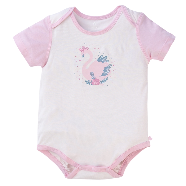 Bodysuit tính năng tam giác, vải modal BST Thiên Nga Animo BMC822079 (0-12M,Hồng)