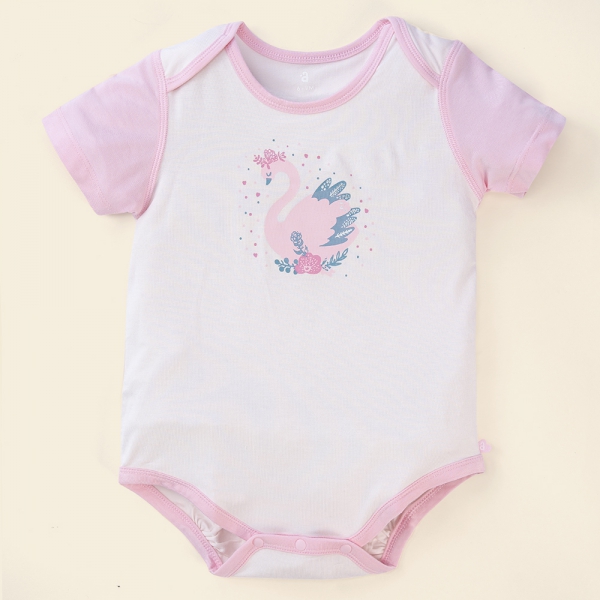 Bodysuit tính năng tam giác, vải modal BST Thiên Nga Animo BMC822079 (0-12M,Hồng)