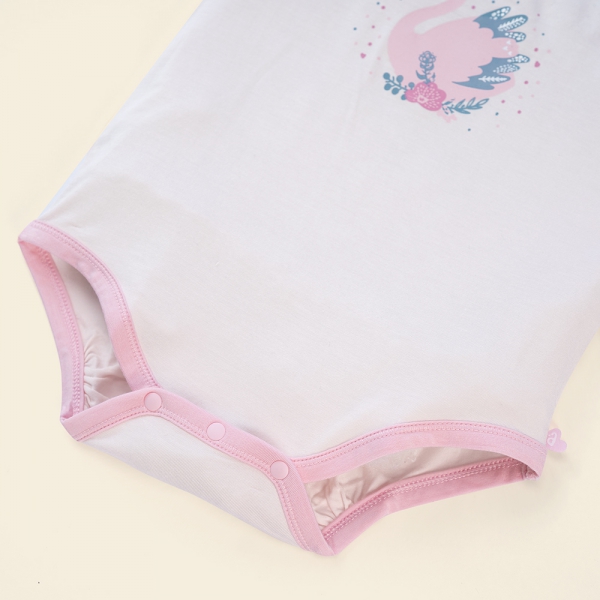 Bodysuit tính năng tam giác, vải modal BST Thiên Nga Animo BMC822079 (0-12M,Hồng)