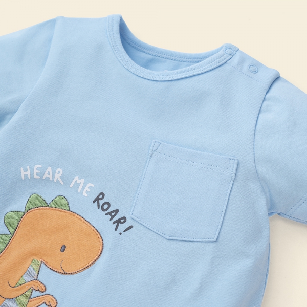 Bodysuit bé trai đùi Bst Công viên Khủng Long Animo KK822015_503 (0-12M,Xanh biển)