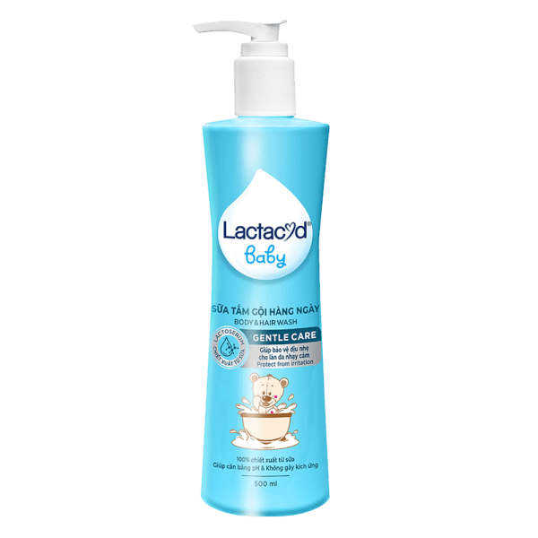Sữa tắm gội trẻ em Lactacyd Baby Gentle Care 500ml (Giao mẫu ngẫu nhiên)