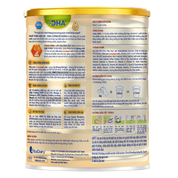 Sữa Colos DHA+ 1+ 800g (1-2 tuổi)