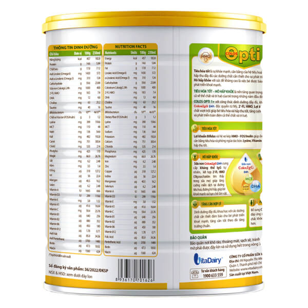 Sữa Colos Opti 1+ 800g (1-2 tuổi)