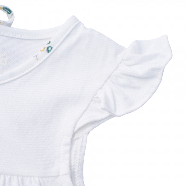 Bộ bé gái ngắn, BST Thỏ và hoa Animo HN1222002 (6M-6Y,Trắng)